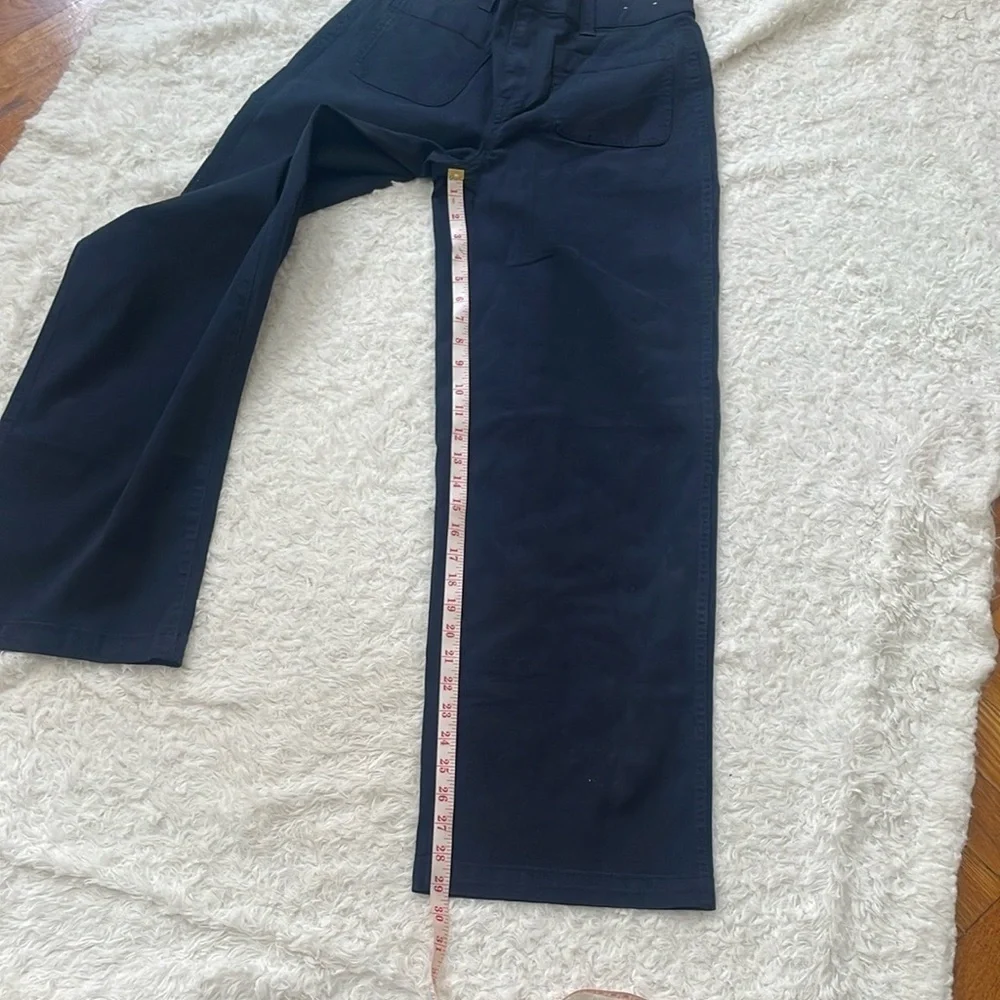 Madewell White House Black Market Dark Pants color blue wide leg